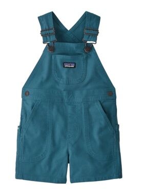 PATAGONIA Baby Stand Up Shortalls Abalone Blue 6-12 M